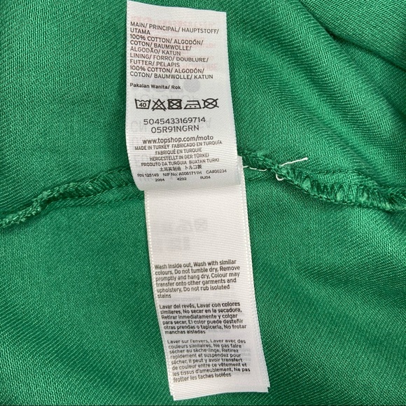 TOPSHOP Moto Green Jean Mini Skirt - Picture 11 of 11